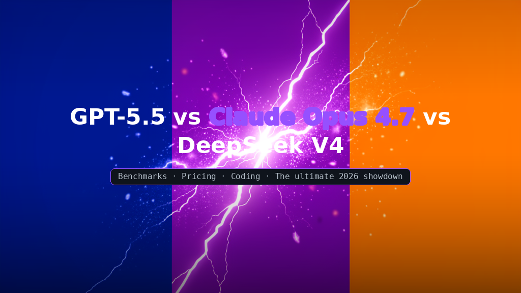 GPT-5.5 vs Claude Opus 4.7 vs DeepSeek V4: The Ultimate Developer Showdown